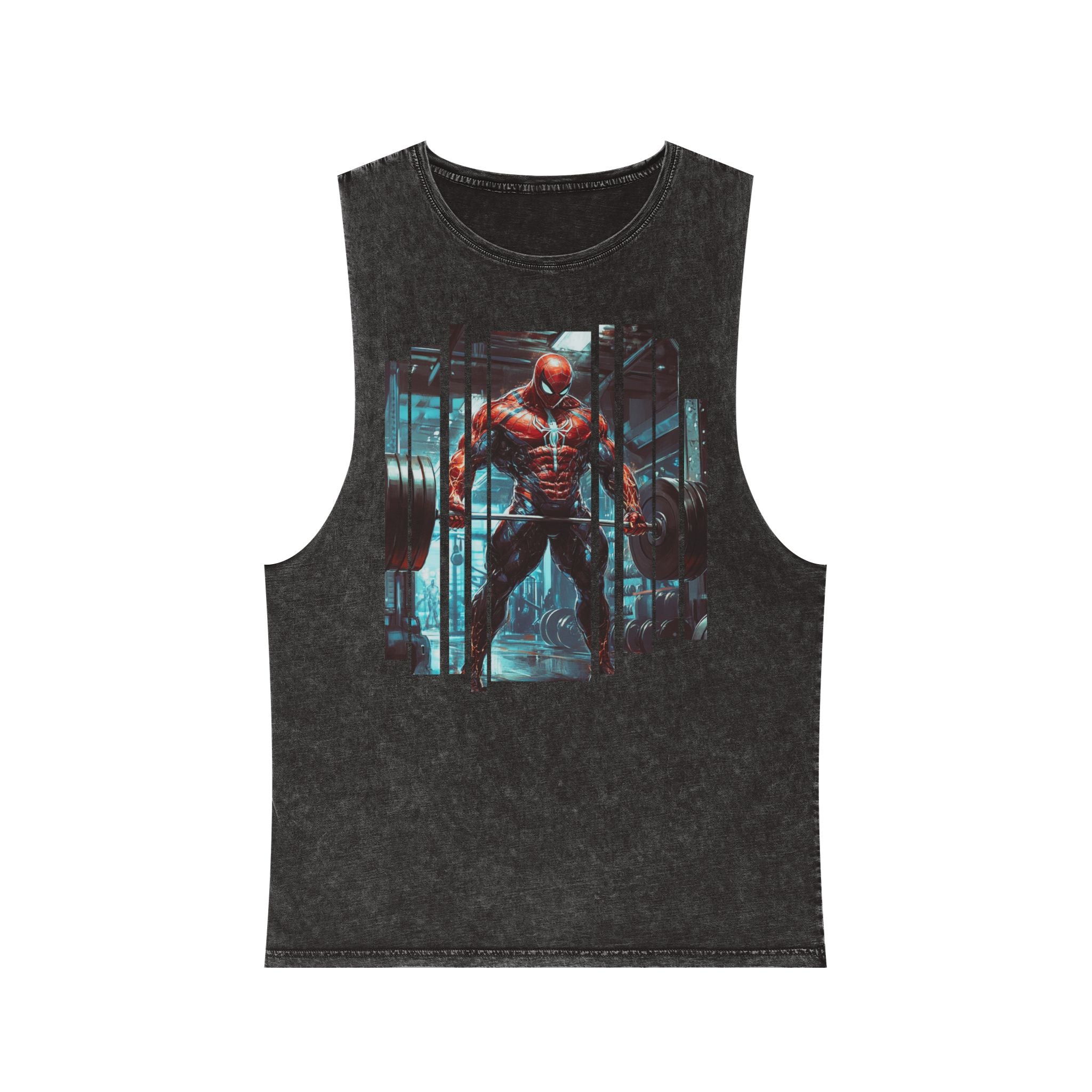 Spiderman | Body Building Boss | Unisex Stonewash Tank Top