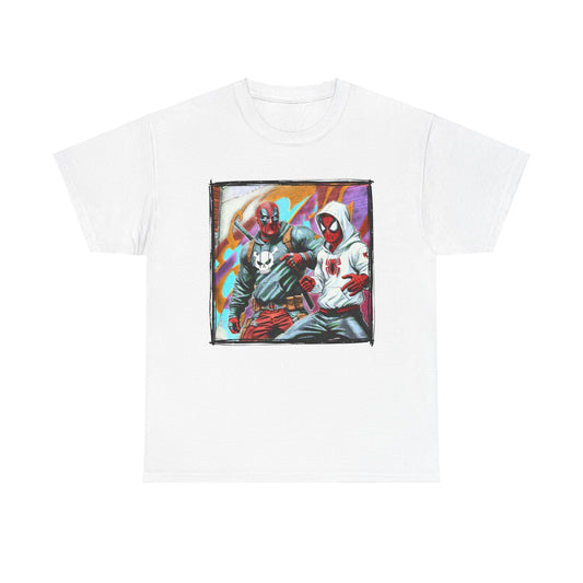 Spidey Pool (Bros) | Hip Hop Heroes | Spiderman & Deadpool Graffiti | Unisex Heavy Cotton Tee