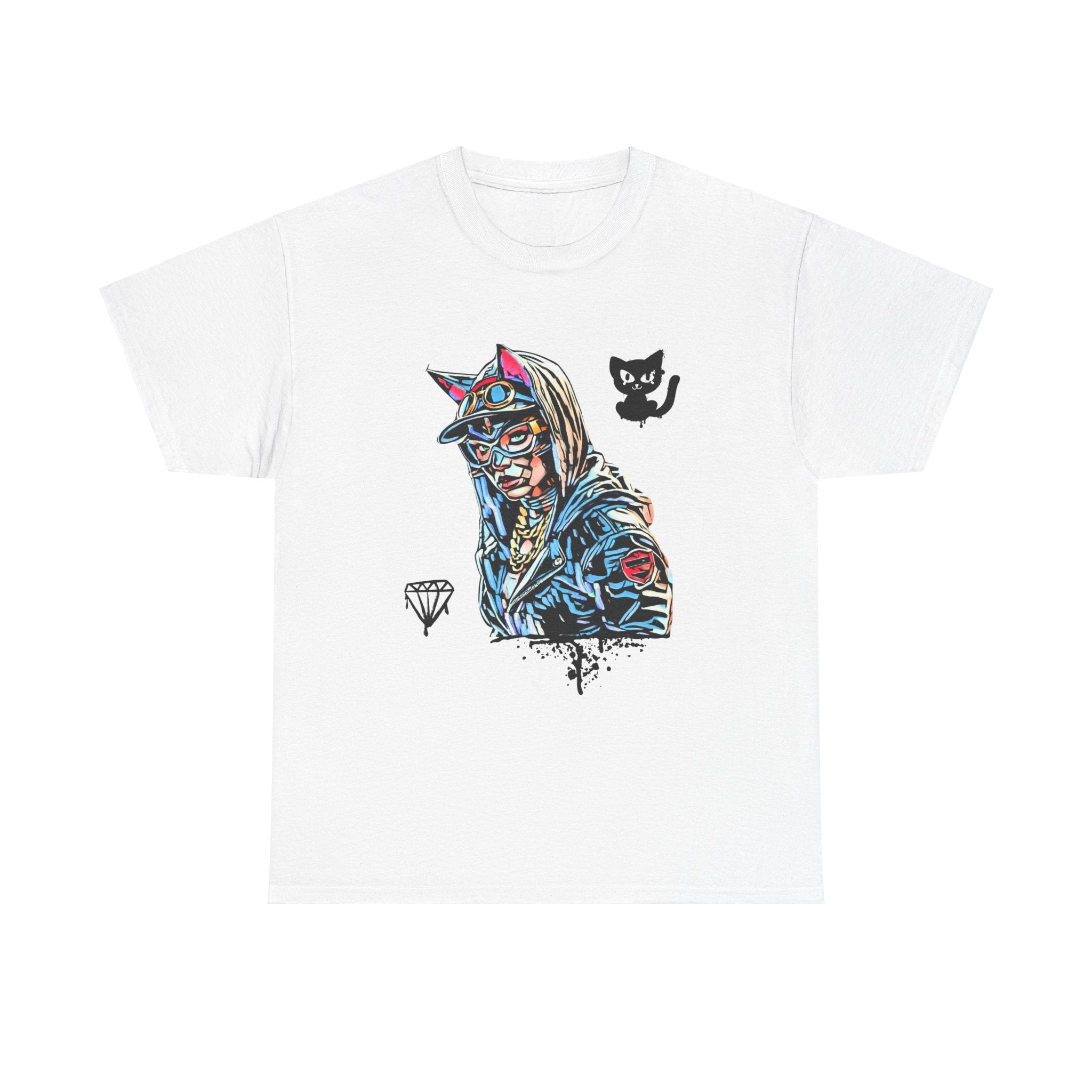 Cat G | Hip Hop Hero | Catwoman Graffiti | Unisex Heavy Cotton Tee