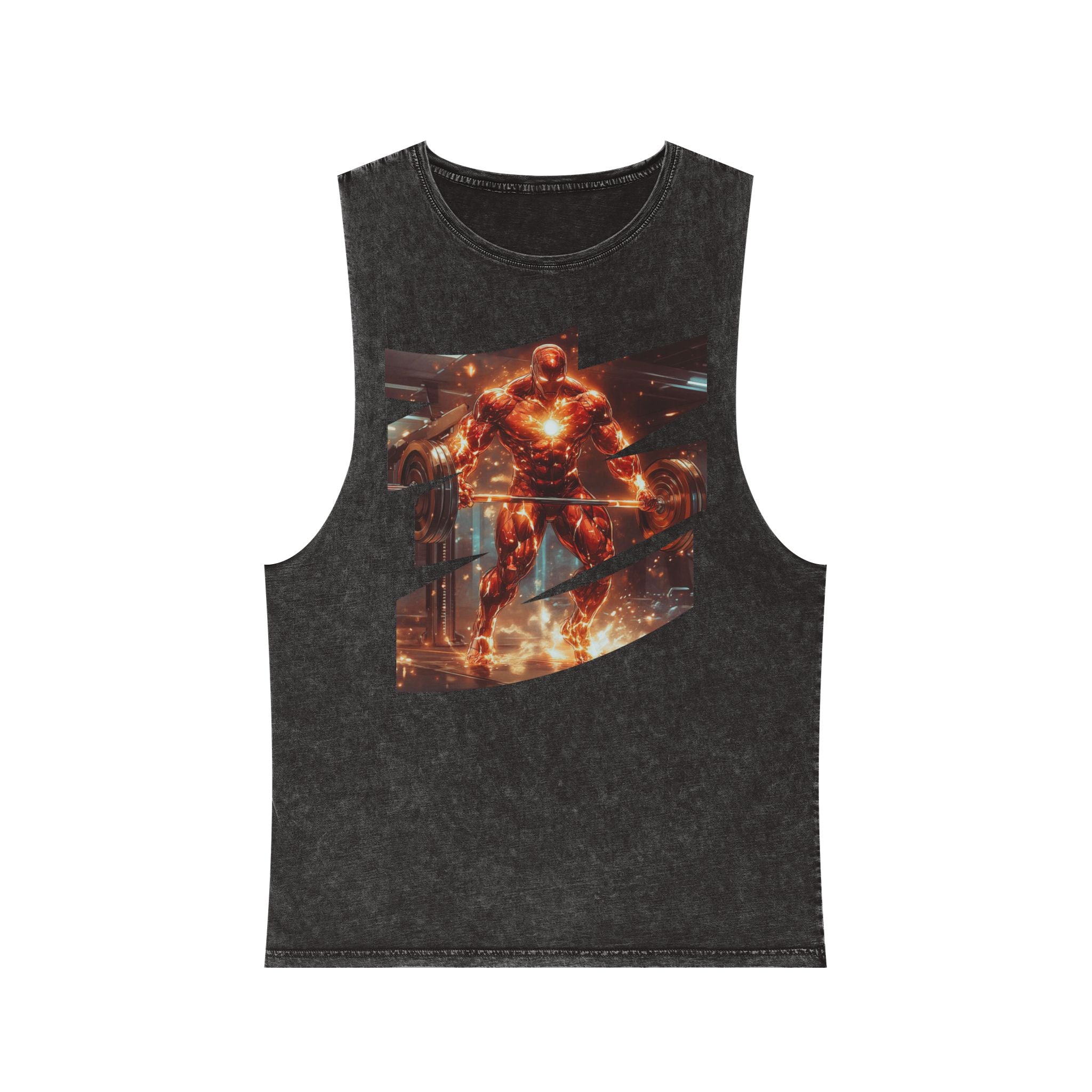 Ironman | Body Building Boss | Unisex Stonewash Tank Top