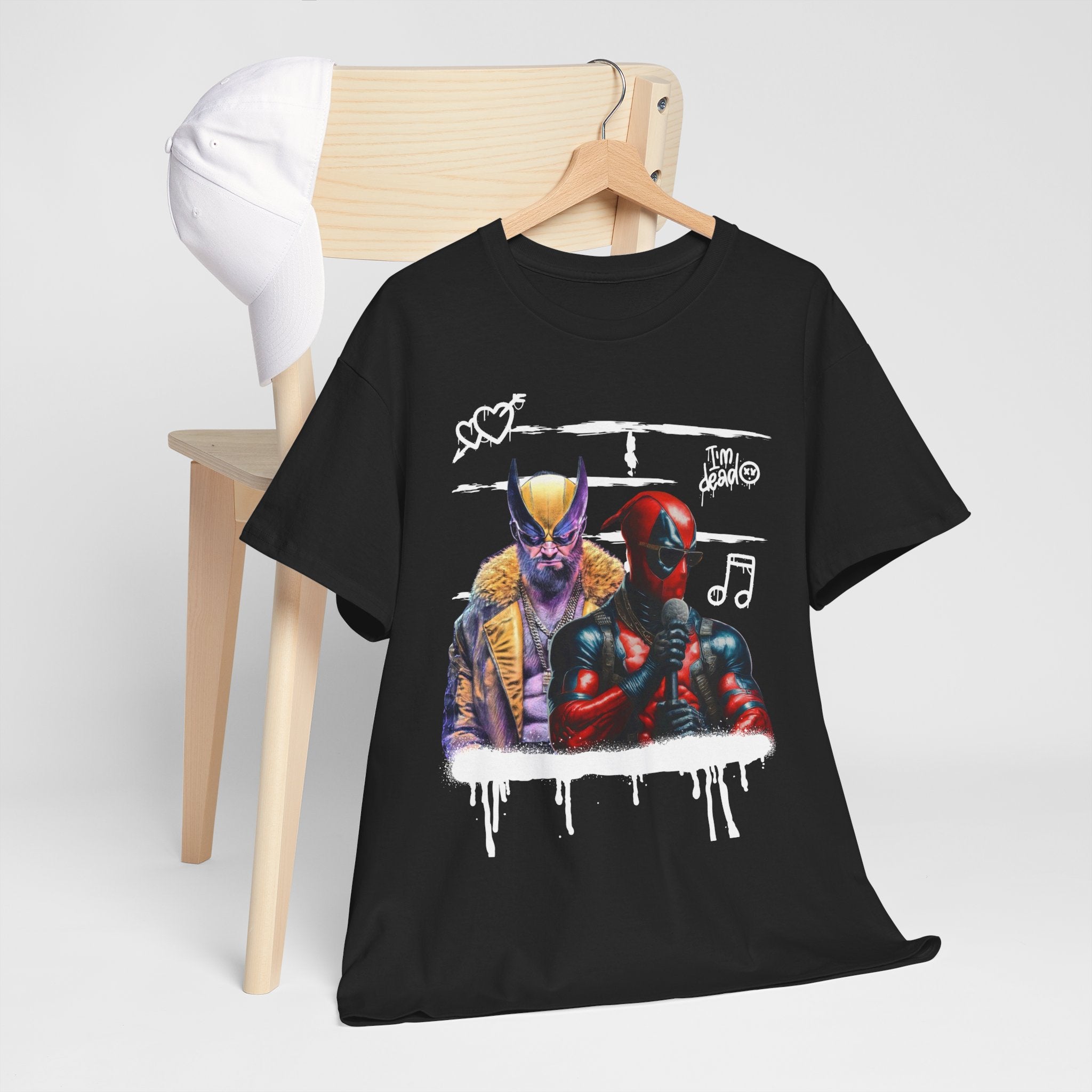 CoolPool & Wolvie (OG Rap) | Hip Hop Heroes | Deadpool & Wolverine Graffiti | Unisex Heavy Cotton Tee