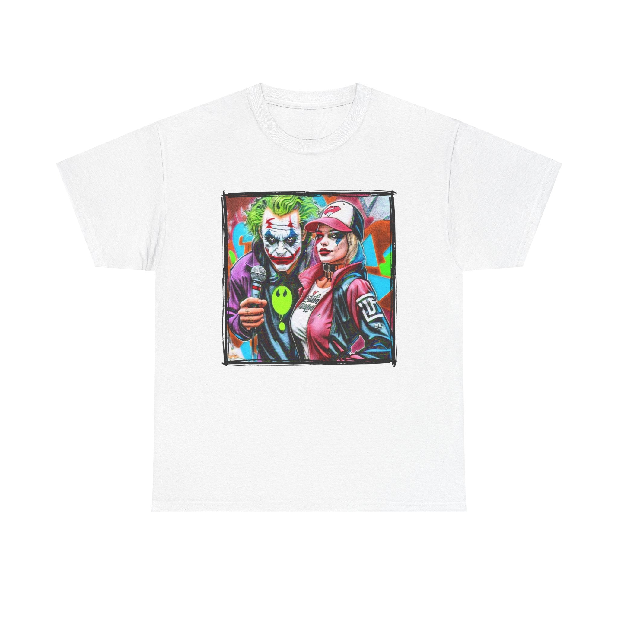 Joker & Harley | Rap Graffiti | Hip Hop Heroes | Unisex Heavy Cotton Tee