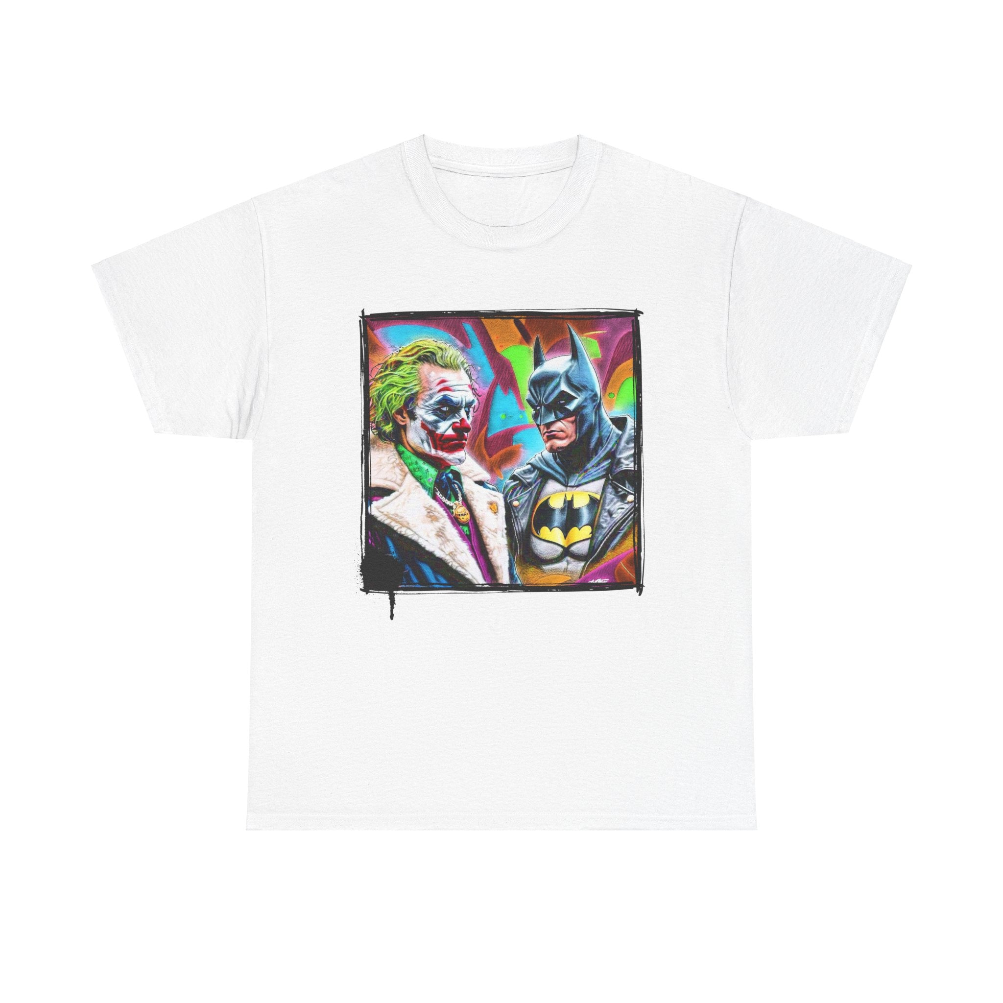 Bat Joke (Face Off) | Batman & Joker Graffiti | Hip Hop Heroes | Unisex Heavy Cotton Tee