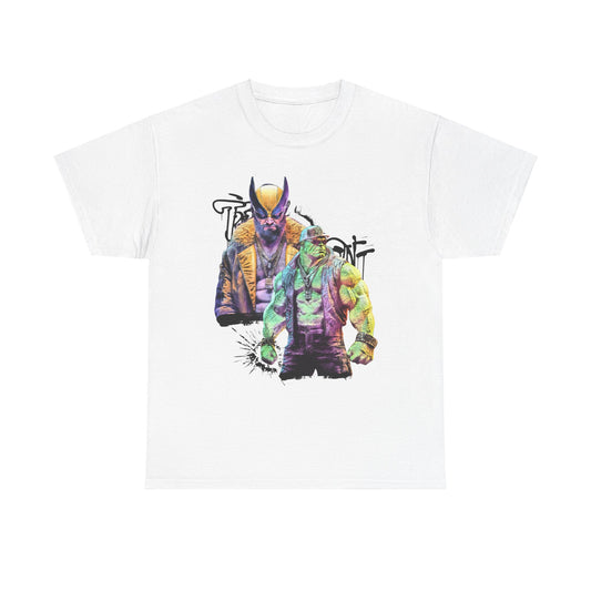 Wolvie X Hulk (Bros) | Hip Hop Heroes | Wolverine & The Hulk Graffiti | Unisex Heavy Cotton Tee