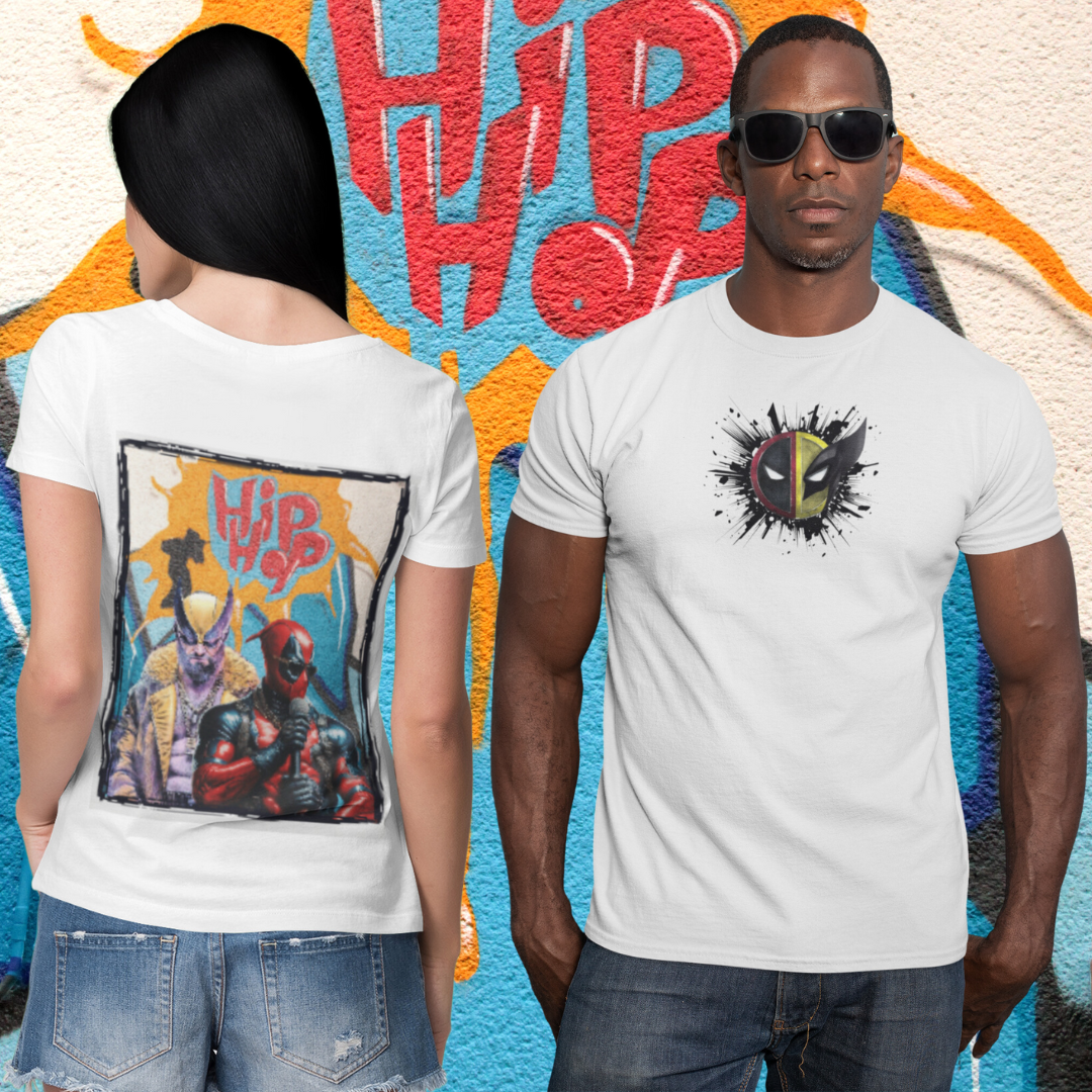 CoolPool & Wolvie (Hip Hop Heroes) | Deadpool & Wolverine Graffiti | Unisex Heavy Cotton Tee