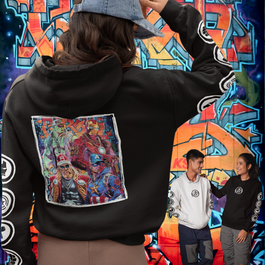 AvenGers (Hip Hop Heroes) | Ironman, Captain America, Thor & Hulk Graffiti | Unisex Heavy Blend™ Hoodie