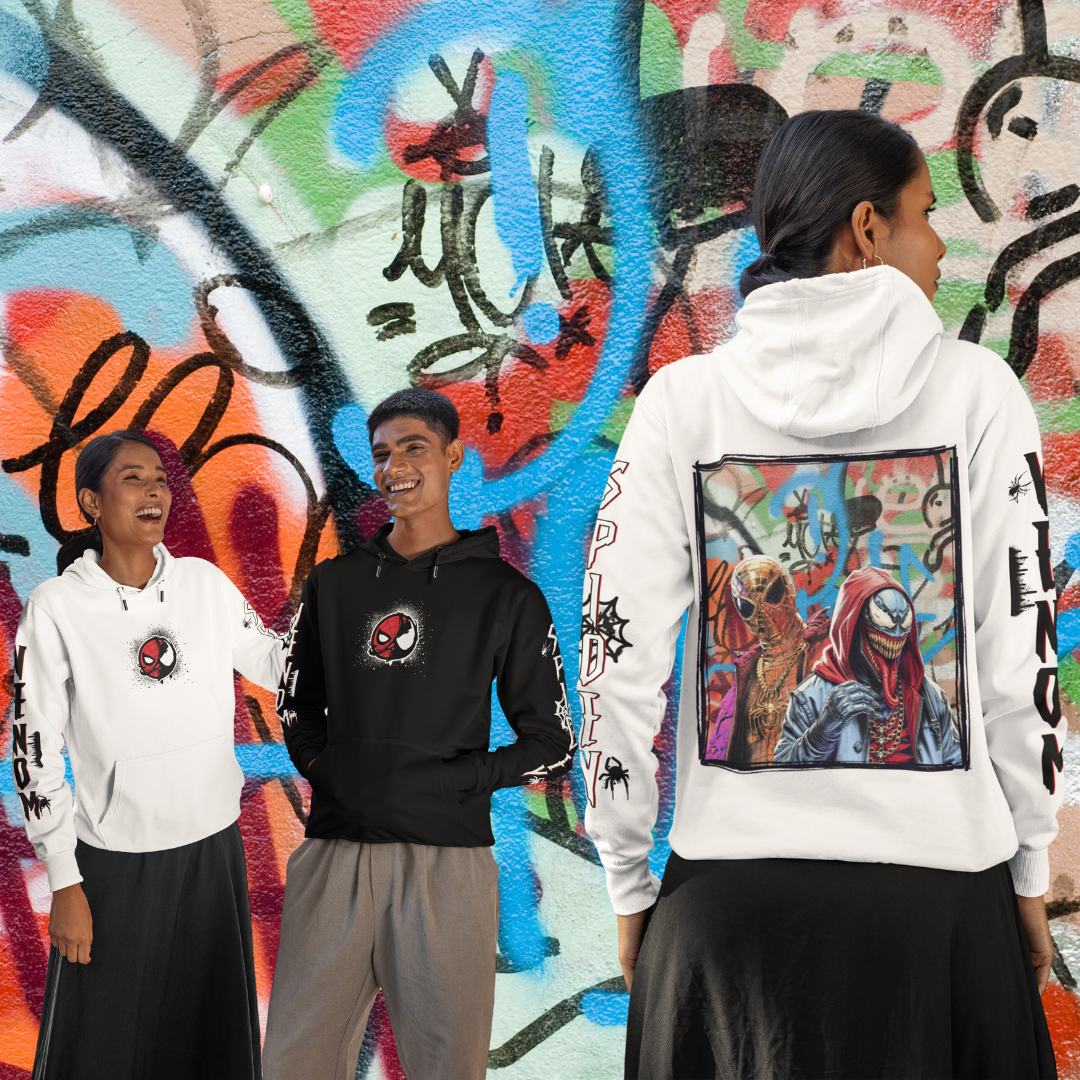 Spidey & Venom (Hip Hop Heroes) | Graffiti | Unisex Heavy Blend™ Hoodie