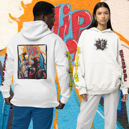 DP & Wolvie (Hip Hop Heroes) | Deadpool & Wolverine Graffiti | Unisex Heavy Blend™ Hoodie